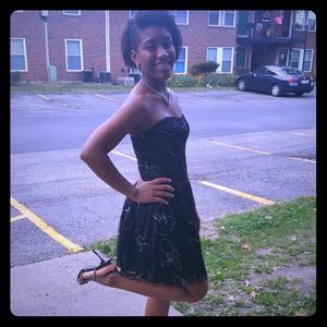 Black and sliver dress